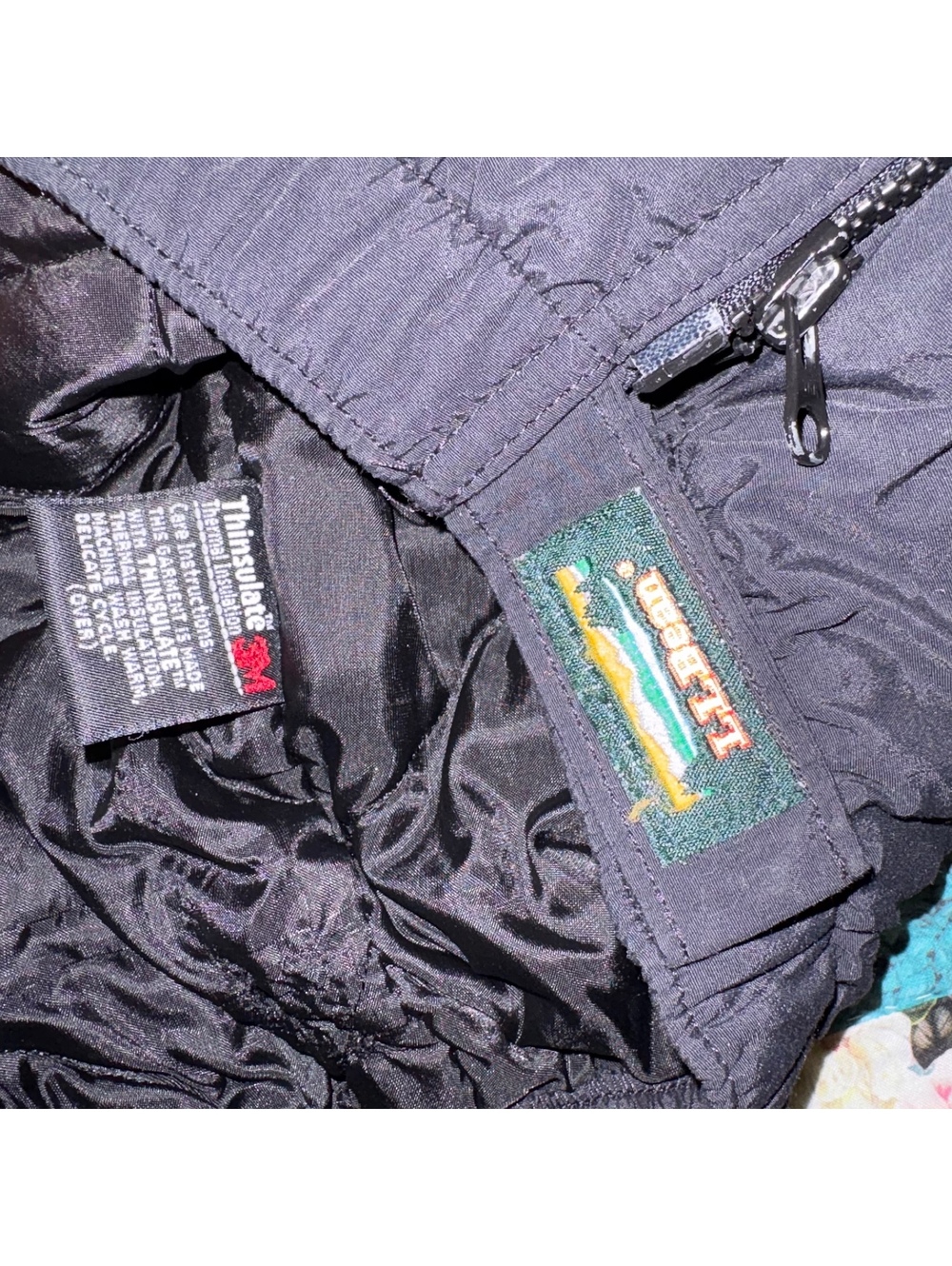 Vtg L.L. Bean Men’s M Black Insulated Side Zip Ski Snow Pants Regular -Excellent - Picture 5 of 9